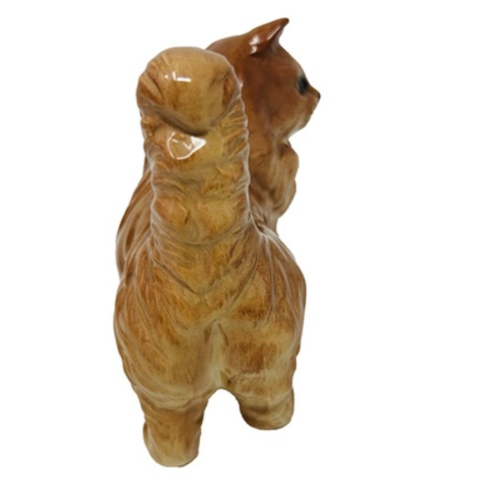 Beswick Persian Cat Ginger Orange Glossy 80s Collectible Figure 5" Tall - Picture 6 of 12